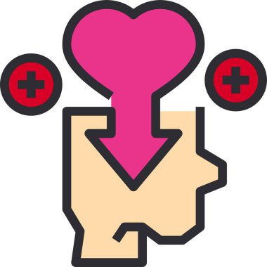 Basit modern fikir simgesi, vektör illüstrasyonu