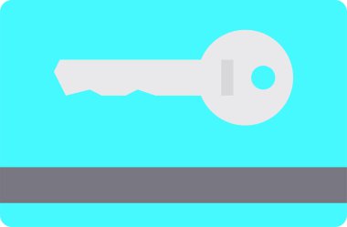 Otel anahtar kartının vektör illüstrasyonu