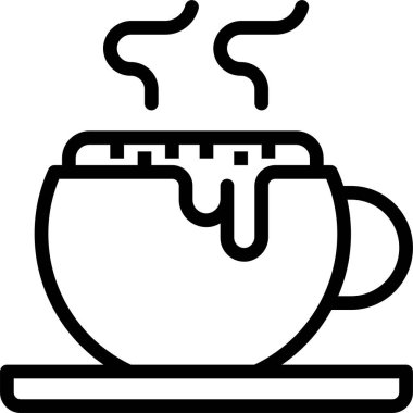 kahve vektör çizgisi simgesi