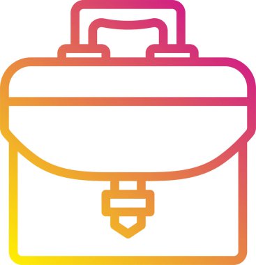 Çanta, evrak çantası ikonu vektör illüstrasyonu 