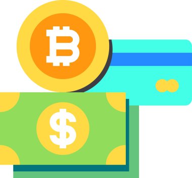 Bitcoin para birimi sembolü. vektör illüstrasyonu