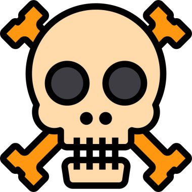 Kafatasının minimalist vektör simgesi