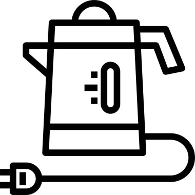 Elektrikli çaydanlığın vektör illüstrasyonu