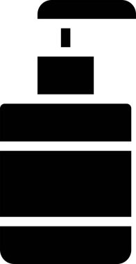 şişe şampuanı düz simge, vektör illüstrasyon