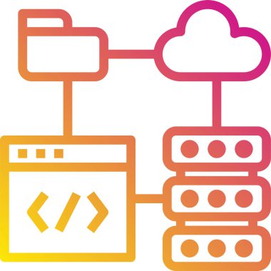 Web sunucusu, vektör illüstrasyonu 