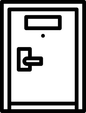 Kapı simgesi, vektör illüstrasyonu 