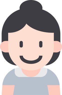 Mutlu kadının vektör çizimi