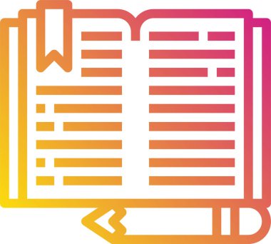 kitap minimalist vektör simgesi