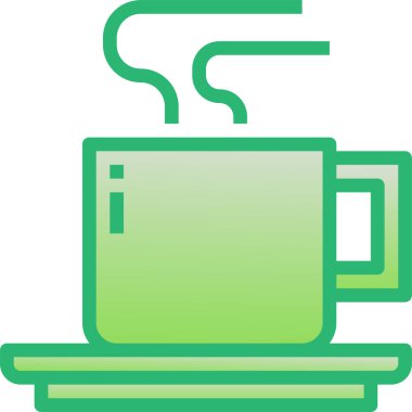 Kahve fincanının vektör illüstrasyon simgesi 