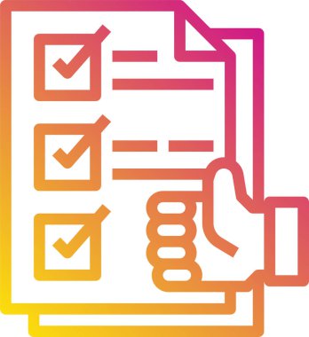 kontrol listesi simgesi, vektör illüstrasyonu