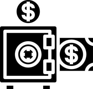 Güvenli kutu minimalist vektör simgesi