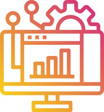 Bilgisayarın stil minimalist vektör simgesi