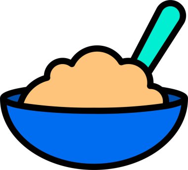 yemek ikonu, vektör illüstrasyonu