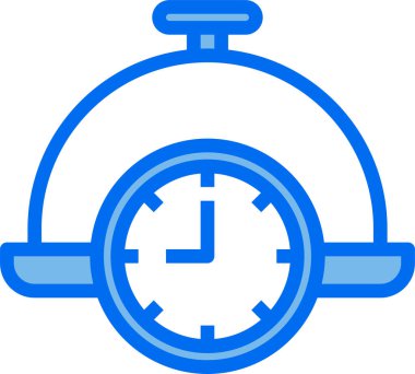 Saat simgesi, vektör illüstrasyonu 