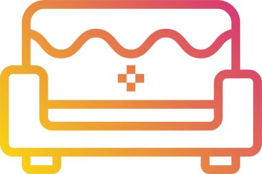 Kanepenin minimalist vektör simgesi