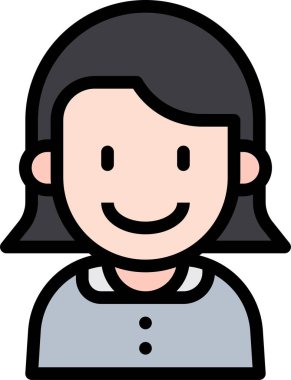 Tatlı kızın vektör çizimi 