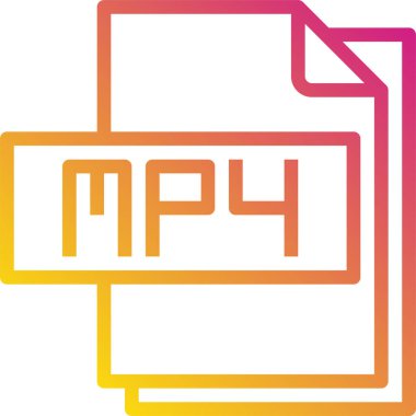 mp4 dosya biçimi vektör illüstrasyonu 