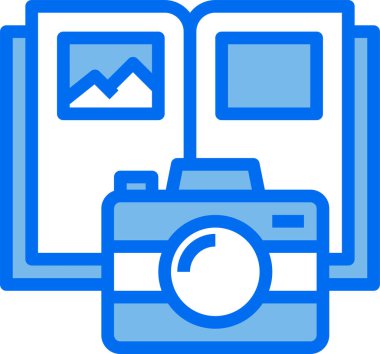 Basit kamera simgesi, vektör illüstrasyonu