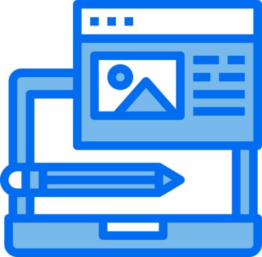 Dijital içeriğin minimalist vektör simgesi 