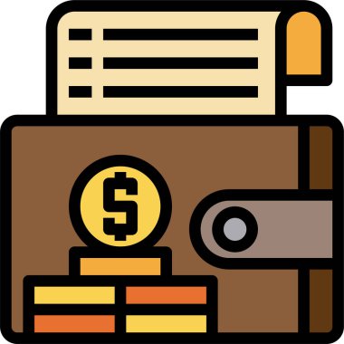 cüzdan ikonu vektör illüstrasyonu