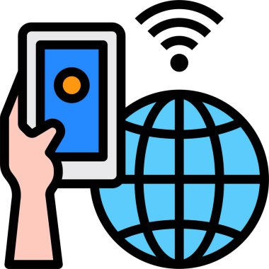 Akıllı telefon simgesinin vektör illüstrasyonu