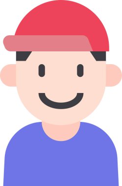 kullanıcı profili, çocuk avatarı, vektör illüstrasyonu 