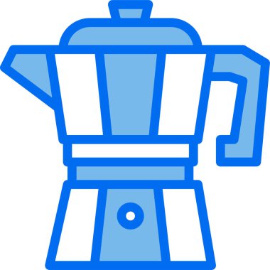 Moka pot 'un vektör illüstrasyonu