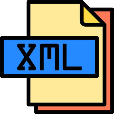xml dosya biçimi simge vektörü