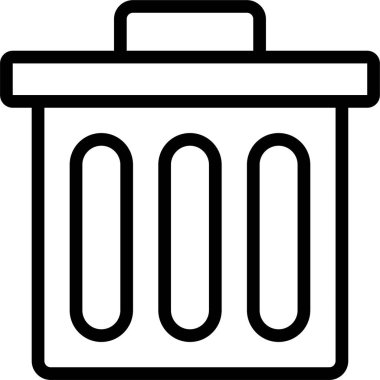 Çöpün minimalist vektör simgesi 