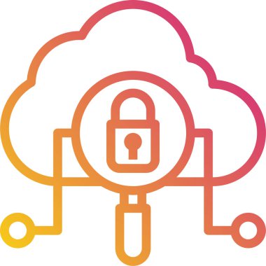 Bulut teknolojisi ikonu. Uzak servis düğmesinin vektör şablonu 