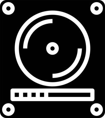 Hard diskin vektör illüstrasyon simgesi