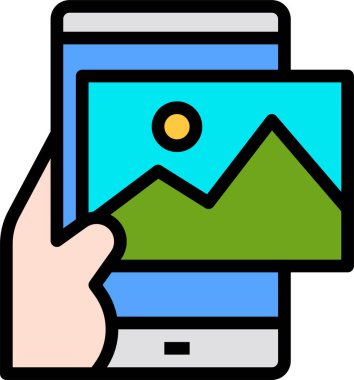 Dijital içeriğin minimalist vektör simgesi 