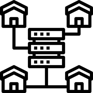 sunucu minimalist vektör simgesi