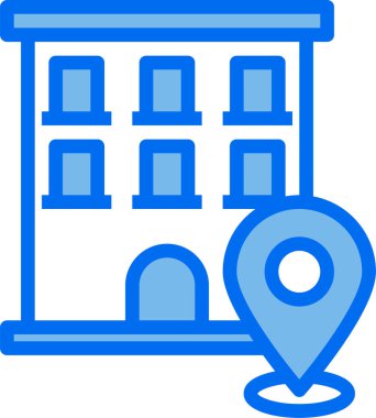 Pin konumunun minimalist vektör simgesi 