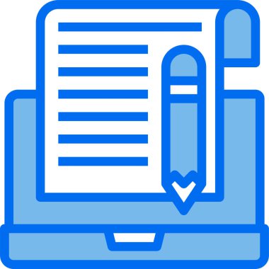 Basit modern dizüstü bilgisayar simgesi, vektör illüstrasyonu