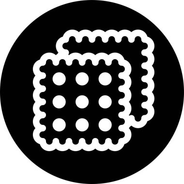 Bisküvi simgesi vektör illüstrasyonu