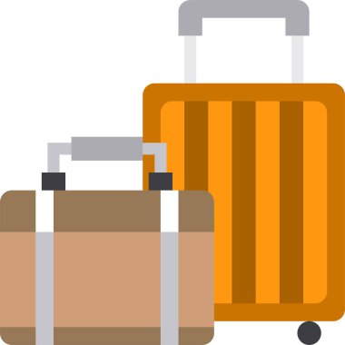 modern tasarım minimalist vektör simgesi, bagaj