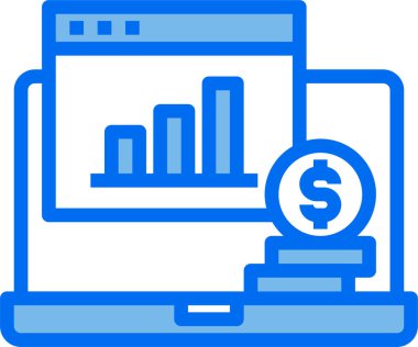 Basit iş web sitesi simgesi grafiği, vektör illüstrasyonu