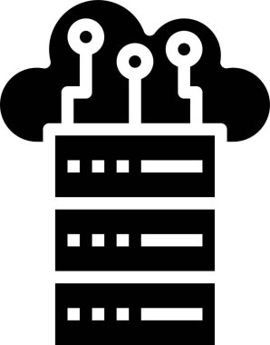 Veritabanı kavramının minimalist vektör simgesi 