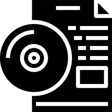 Bilgisayar veri depolamasının vektör illüstrasyon simgesi