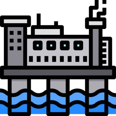 Petrol platformunun vektör çizimi