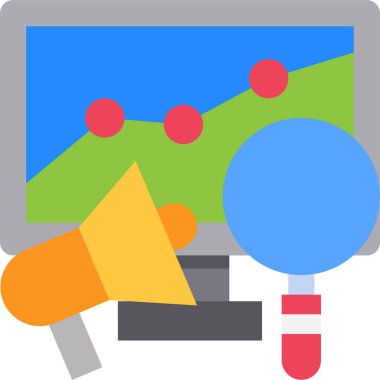 Megafon ikonu vektör illüstrasyonu