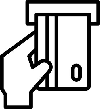 Kredi kartının minimalist vektör simgesi