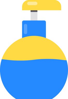 şişe şampuanı düz simge, vektör illüstrasyon