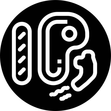 Bifteğin minimalist vektör simgesi