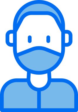 Maske tasarımı erkek avatarı, vektör illüstrasyonu  