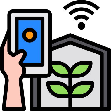 Akıllı telefon simgesinin vektör illüstrasyonu