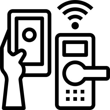 Akıllı telefon simgesinin vektör illüstrasyonu