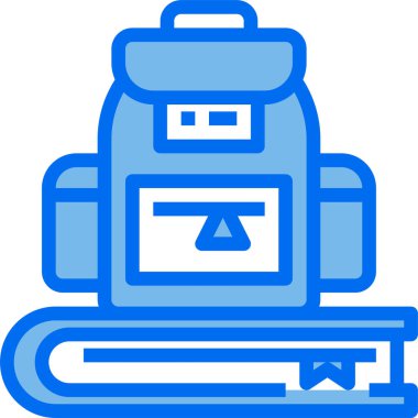 Okul Çantası minimalist vektör simgesi