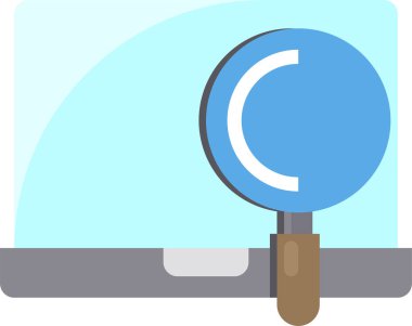 Dizüstü bilgisayarın minimalist vektör simgesi 